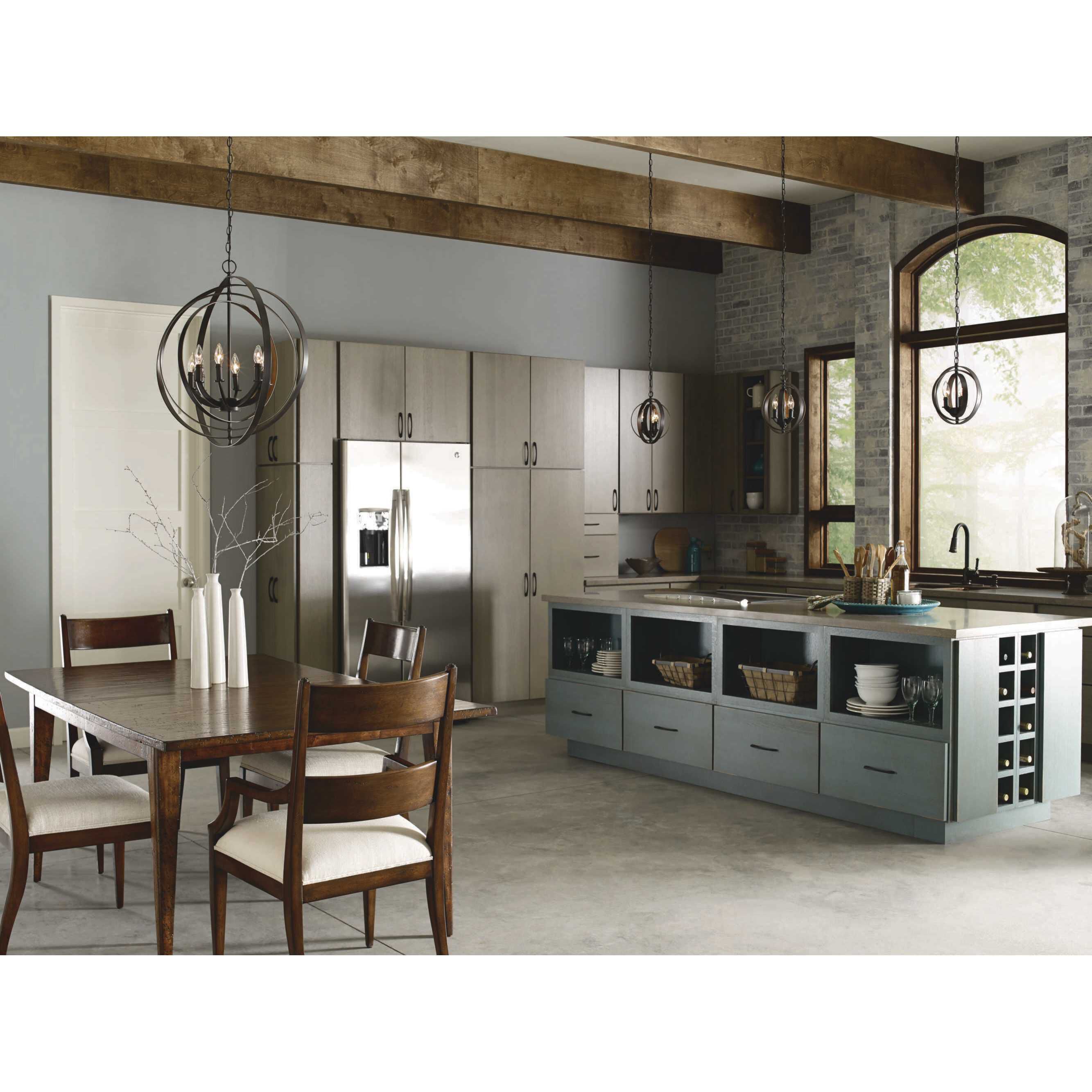 Scandicci 3 Light Antique Bronze Pendant Ceiling Light